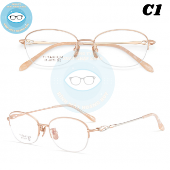 Gọng kính kim loại mã 6172